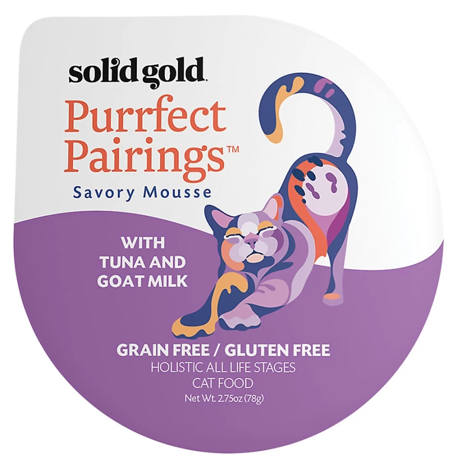 "PetSmart Solid Gold Purrfect Pairing Grain-Free Gluten-Free Savory Mousse Wet Cat Food"