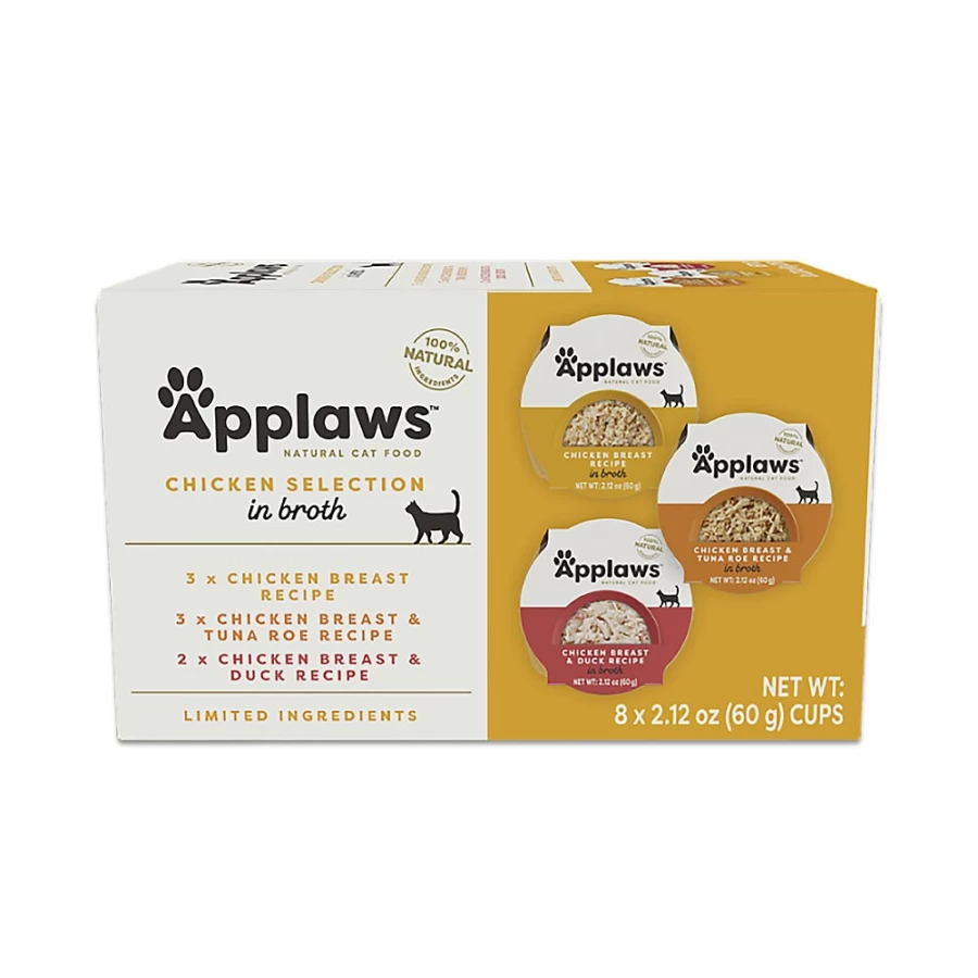 PetSmart Applaws Natural Wet Cat Food, Limited Ingredient Diet, Multipack of 8 Cans