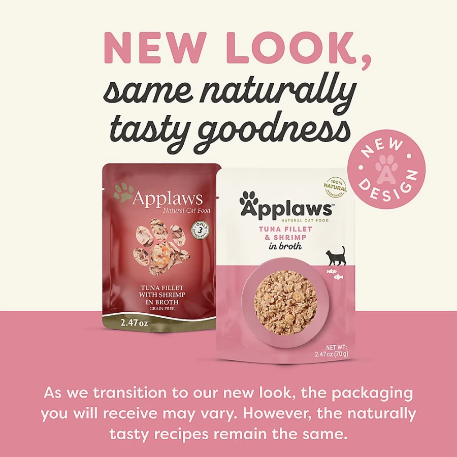 PetSmart Applaws Natural Grain-Free Wet Cat Food, Limited Ingredient Recipe, 2.47 oz Pouch