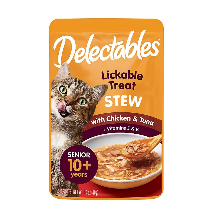 "PetSmart Lickable Stew Senior Cat Treats - Delicious & Healthy Lickable Treats for Older Cats"