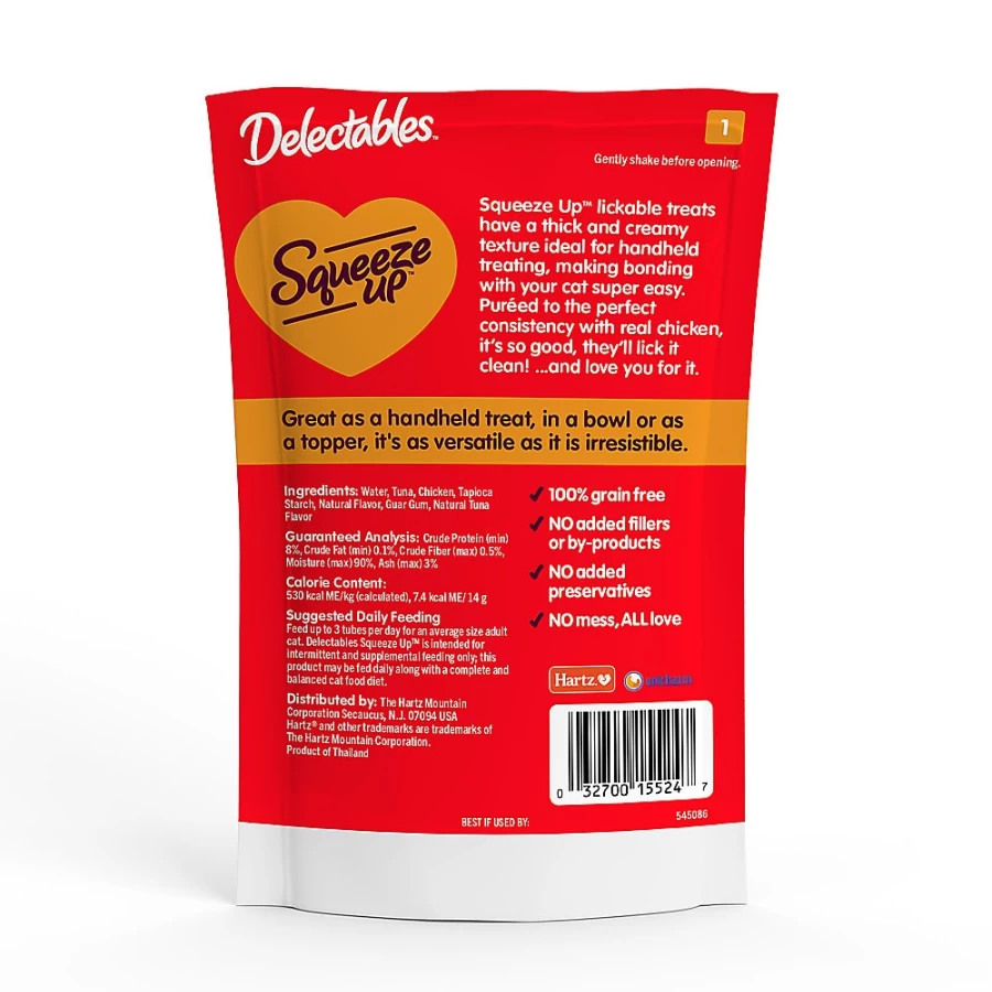 "PetSmart Lickable Cat Treats - Squeeze Up Tasty & Soft Wet Food Topper for Cats"