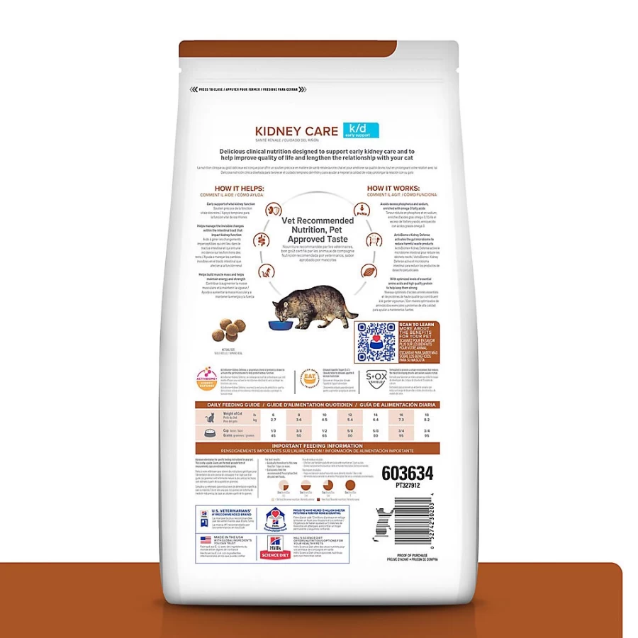 PetSmart Hill's Prescription Diet Kidney Care k/d Early Support Dry Cat Food - Chicken Flavor for Renal Health