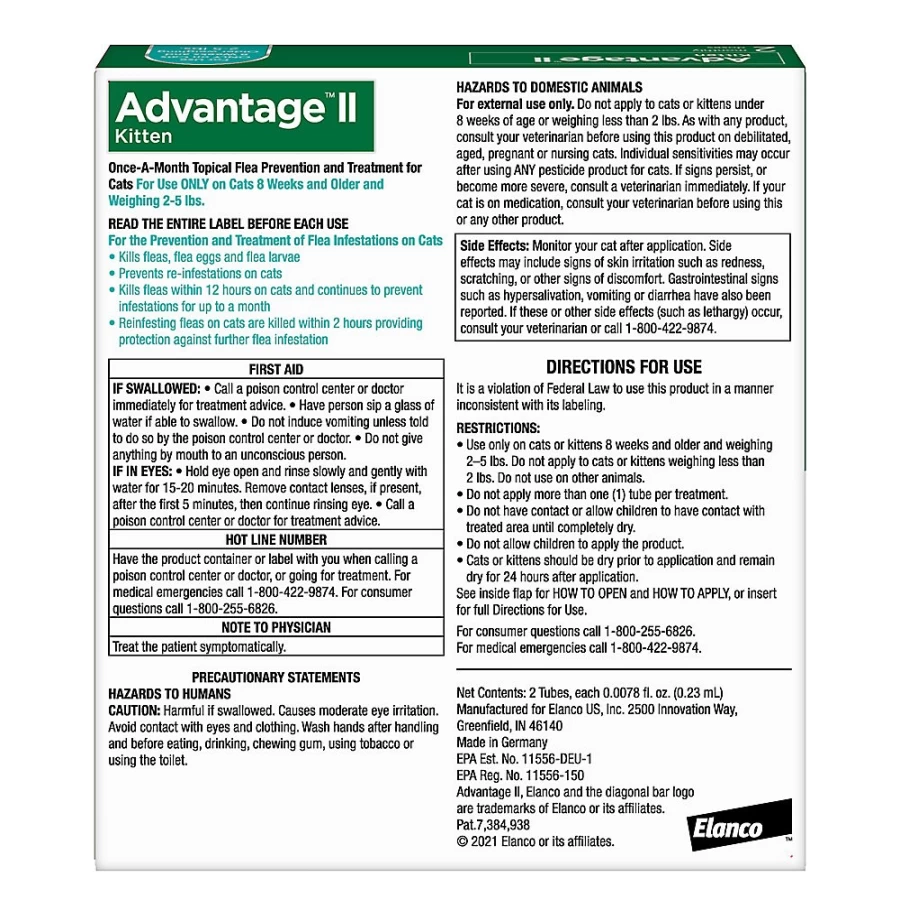 PetSmart Advantage II Flea Treatment for Kittens 2-5 lbs - Effective Flea Prevention