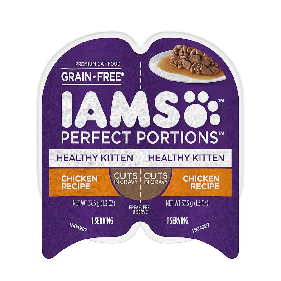 "Iams Perfect Portions Grain-Free Chicken in Gravy Wet Cat Food for Kittens | PetSmart"
