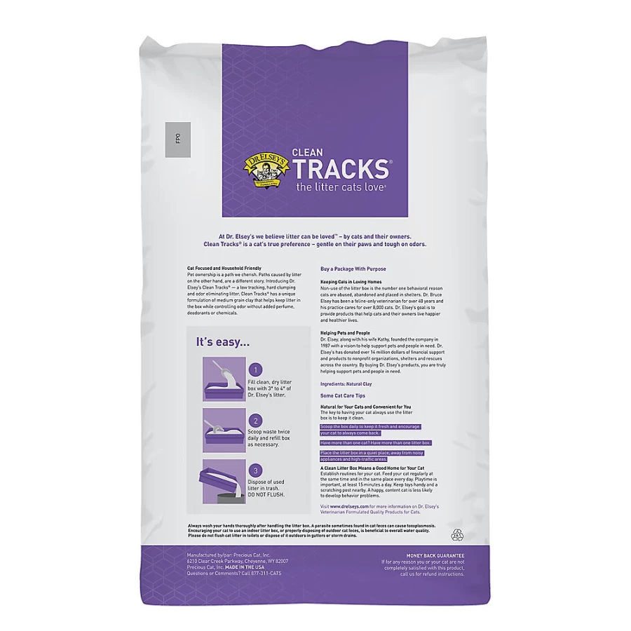 PetSmart Dr. Elsey's Precious Cat Litter - Unscented Clumping Clay for Multi-Cat Homes, Low Tracking Formula
