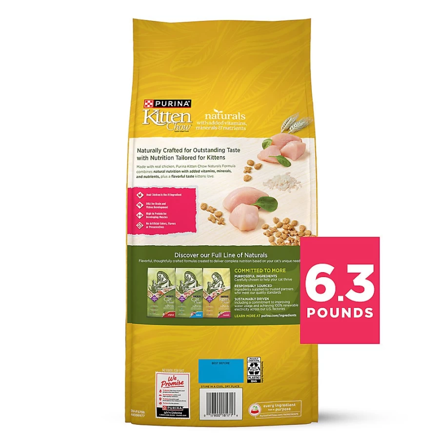 Purina Kitten Chow Naturals High-Protein Dry Cat Food with Chicken - Natural Kitten Formula by PetSmart