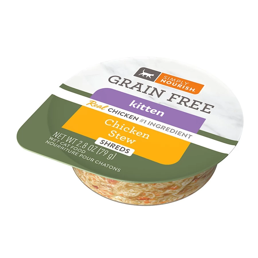 PetSmart Simply Nourish Grain-Free Natural Kitten Wet Food Stew - 2.8 Oz for Healthy Growth