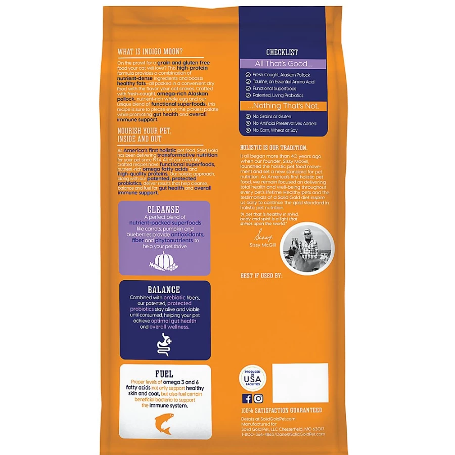 PetSmart Solid Gold Indigo Moon Holistic Cat & Kitten Food - Natural Grain-Free High Protein Recipe