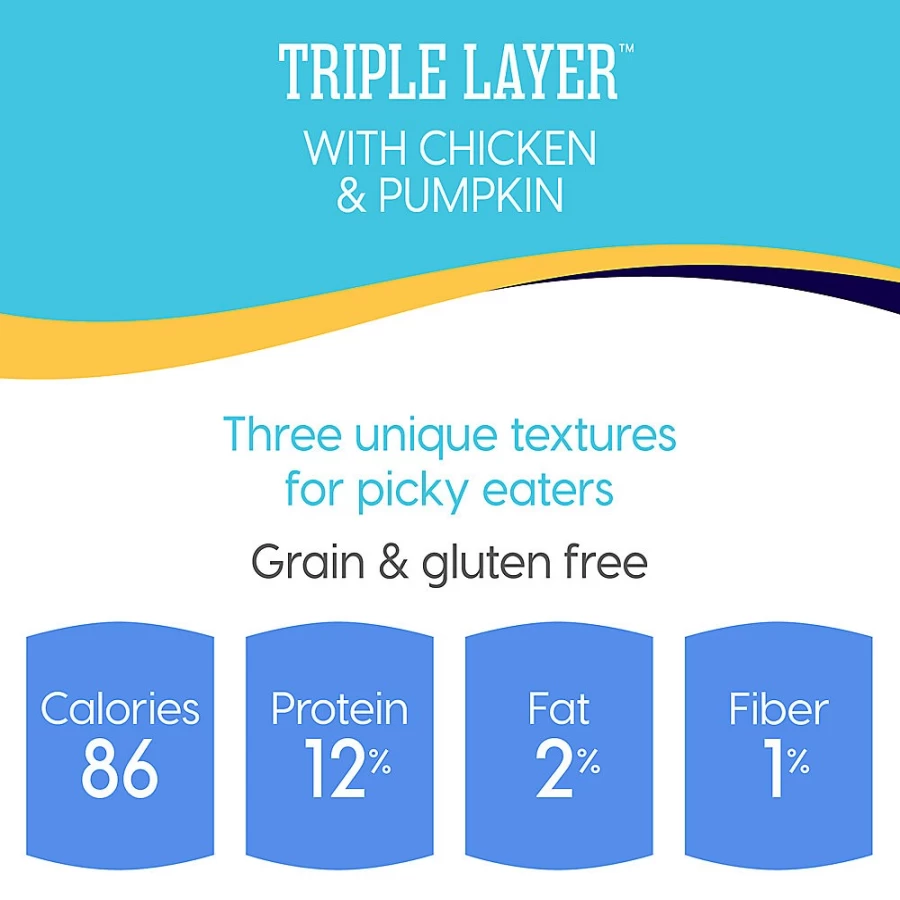 "PetSmart Solid Gold Triple Layer Pate, Mousse & Shreds Grain-Free Wet Cat Food - Gluten Free Recipe"