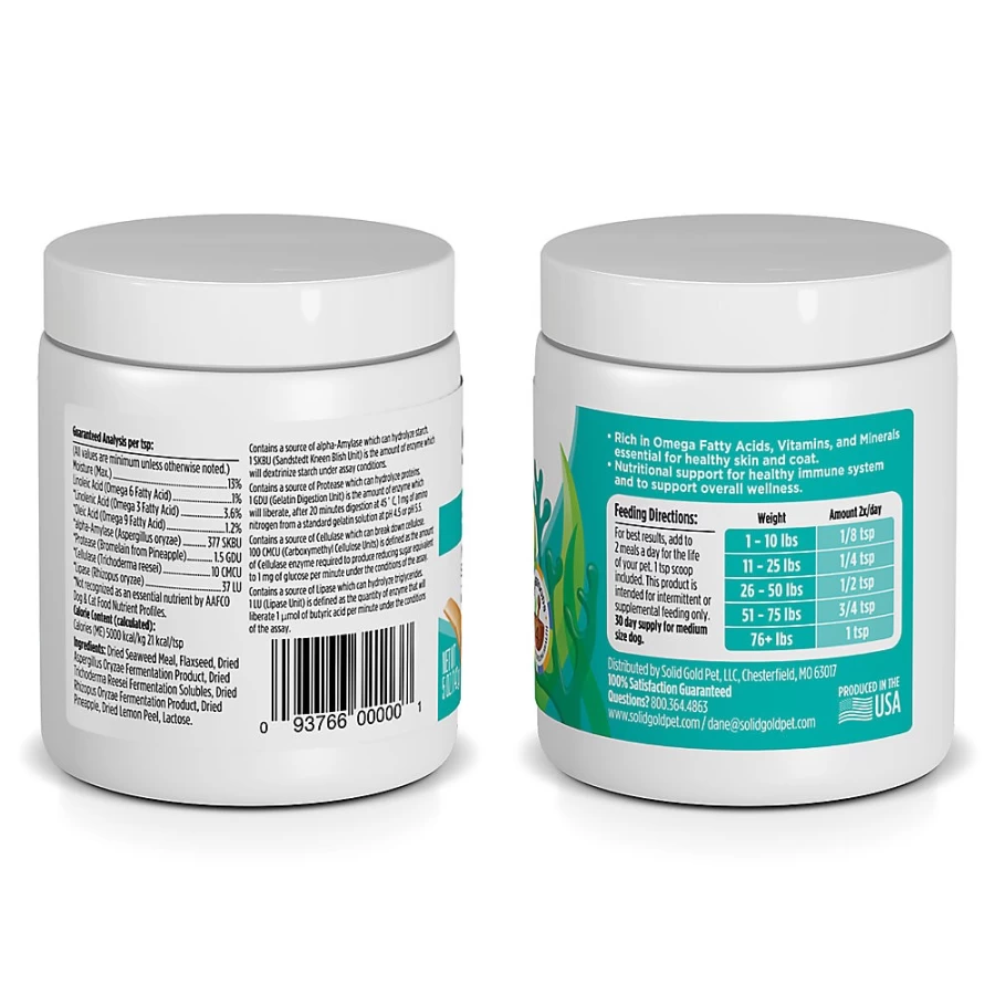 PetSmart Solid Gold SeaMeal Skin & Coat Support Digestive Immune Health Dog Supplement