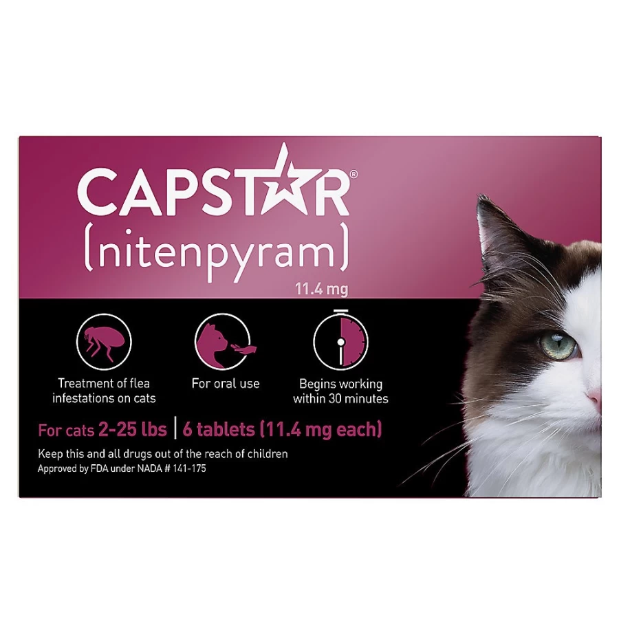 PetSmart Capstar Trade Flea Treatment for Cats - 6 Count, 2-25 Lb Fast-Acting Flea Control