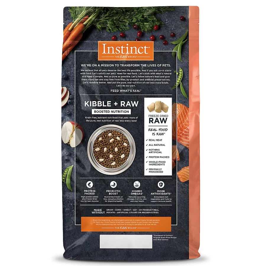 PetSmart Instinct Raw Boost Grain Free Cat Food with Freeze-Dried Salmon, Natural Recipe for Optimal Feline Health