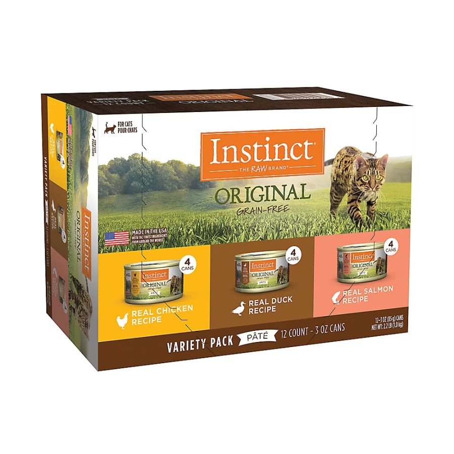 PetSmart Instinct Grain Free Wet Cat Food Variety Pack - All Life Stages, 12 Cans