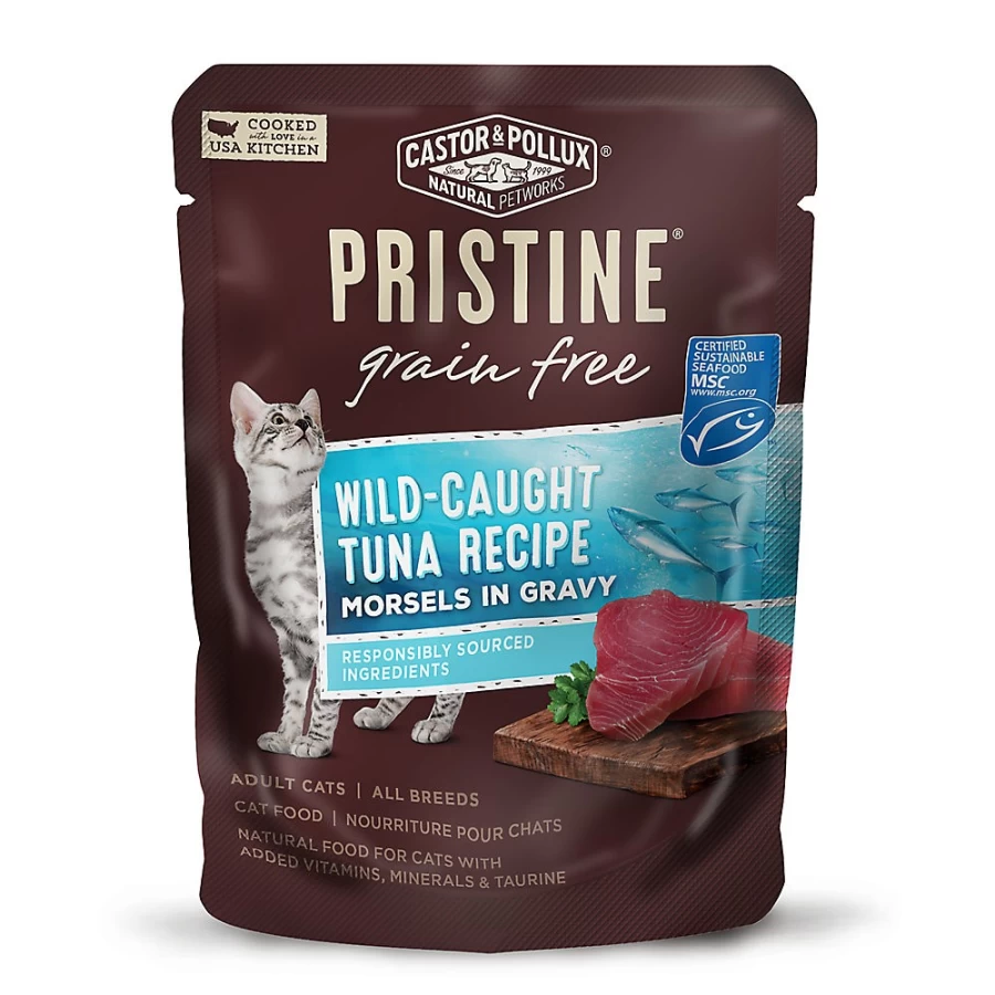 PetSmart CastorPollux Pristine Grain-Free Wet Cat Food for Adults - 3 Oz. Can, No Corn, Natural Ingredients