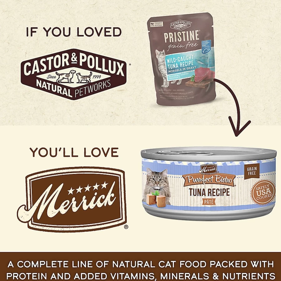 PetSmart CastorPollux Pristine Grain-Free Wet Cat Food for Adults - 3 Oz. Can, No Corn, Natural Ingredients