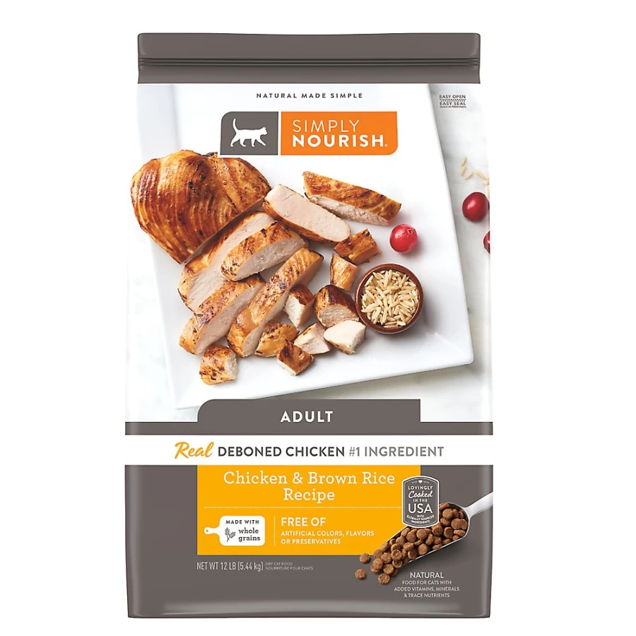 PetSmart Simply Nourish Natural Dry Cat Food with Chicken & Brown Rice - With-Grain Recipe
