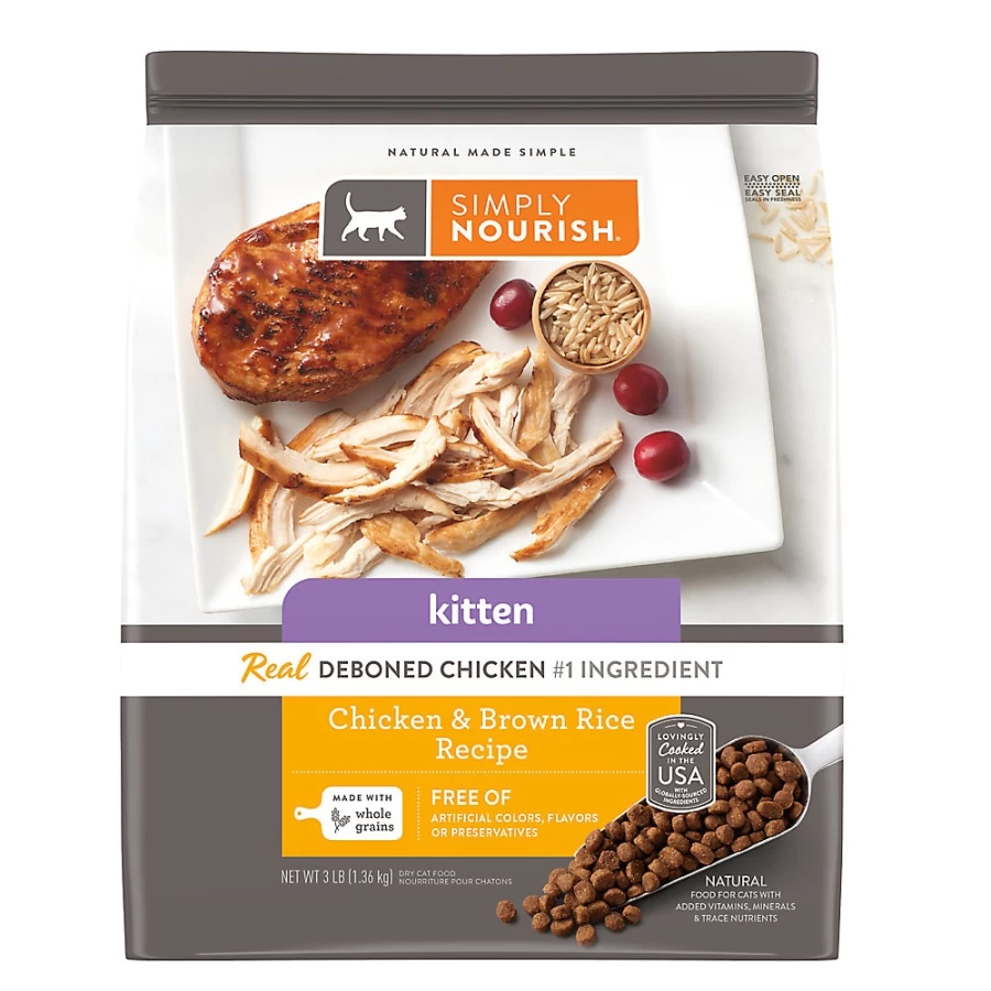 PetSmart Simply Nourish Natural With-Grain Kitten Dry Cat Food - Chicken & Rice Recipe