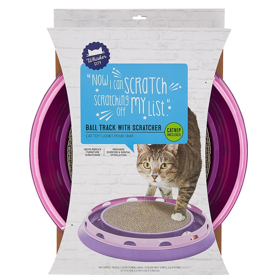 PetSmart Whisker City Interactive Ball Track Scratcher Toy for Cats