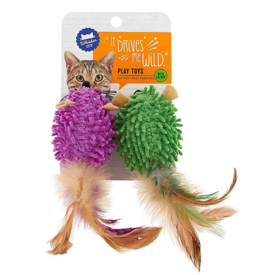 PetSmart Whisker City Interactive Cat Toys - 2 Pack Noodle Mice for Play & Exercise