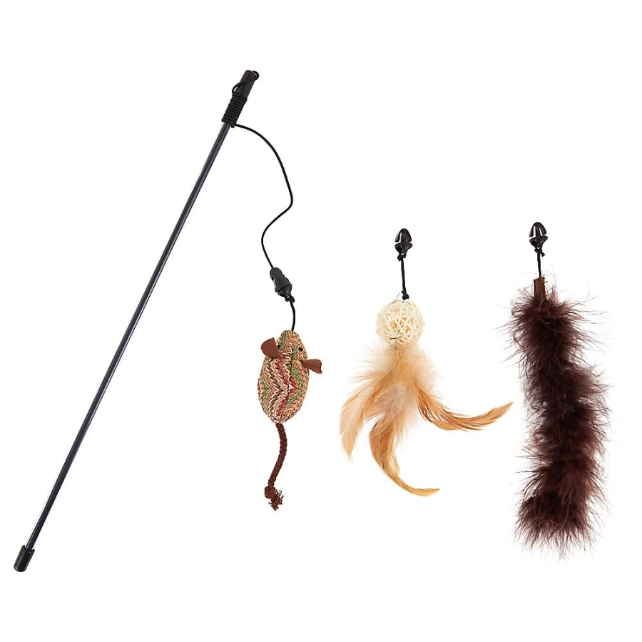 PetSmart Whisker City 3-Pack Natural Cat Teaser Toys for Interactive Play