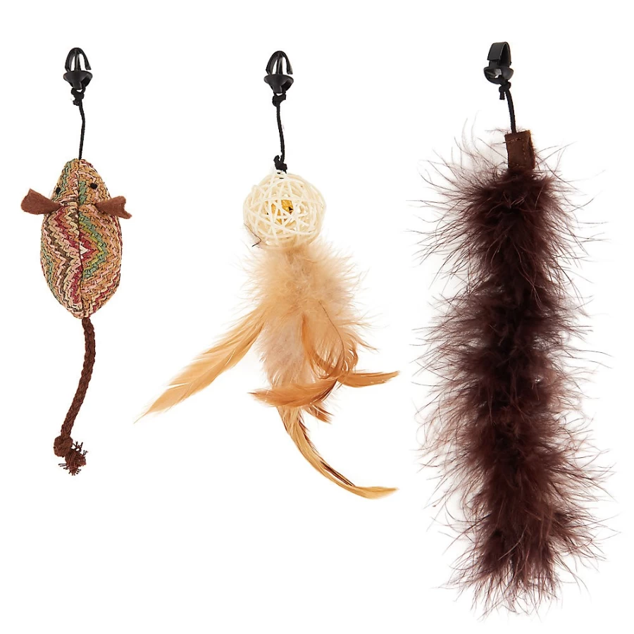 PetSmart Whisker City 3-Pack Natural Cat Teaser Toys for Interactive Play