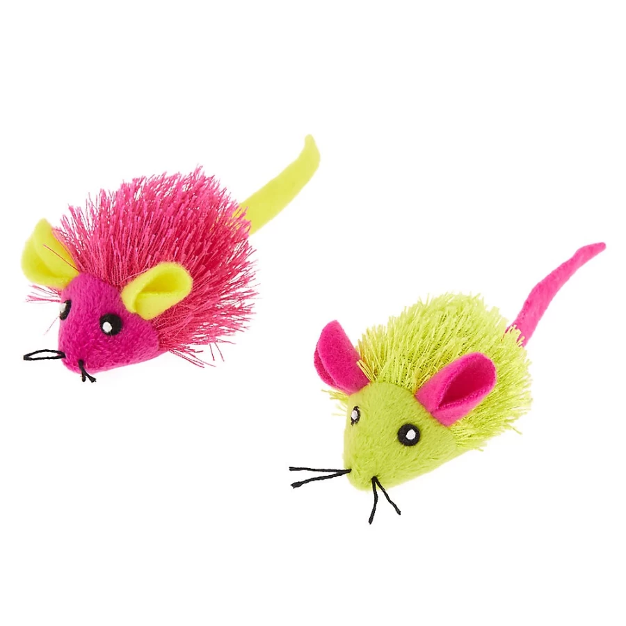 PetSmart Whisker City Silver Frenzy Fuzzy Mice Cat Toys - 2 Pack Interactive Play for Cats