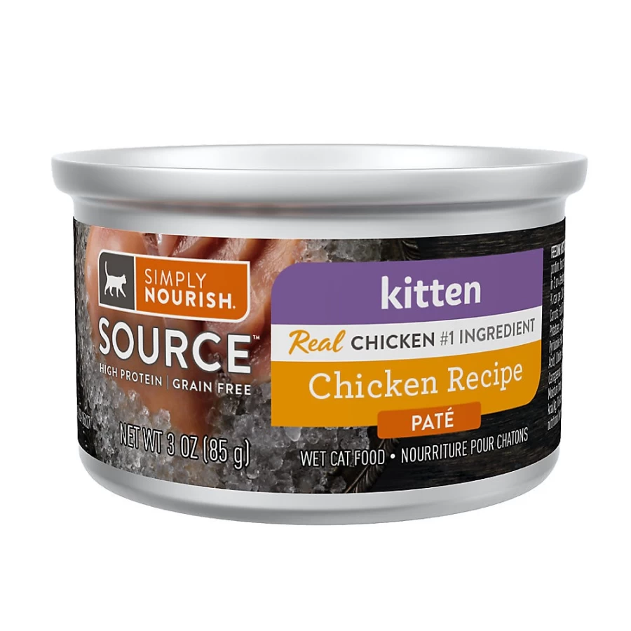 PetSmart Simply Nourish Grain-Free Kitten Wet Food Pate - High-Protein, 3 Oz Cans for Optimal Feline Health