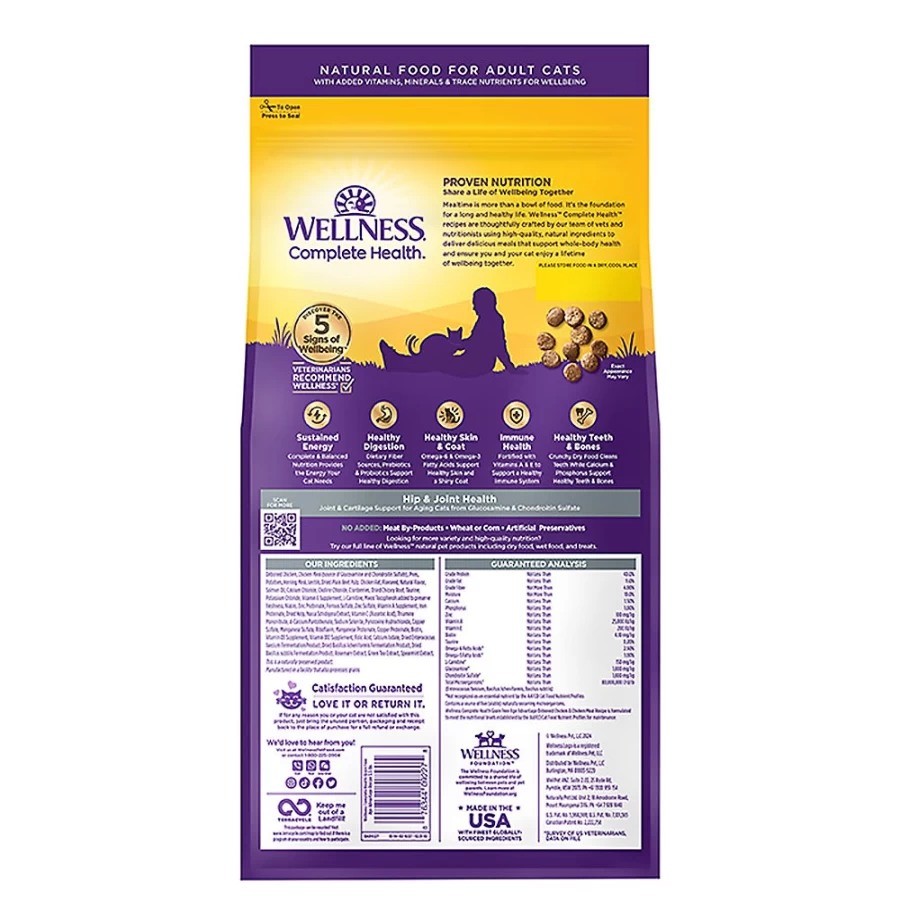 "PetSmart Wellness Complete Health Natural Grain Free Senior Cat Food with Chicken & Chicken Meal Recipe"