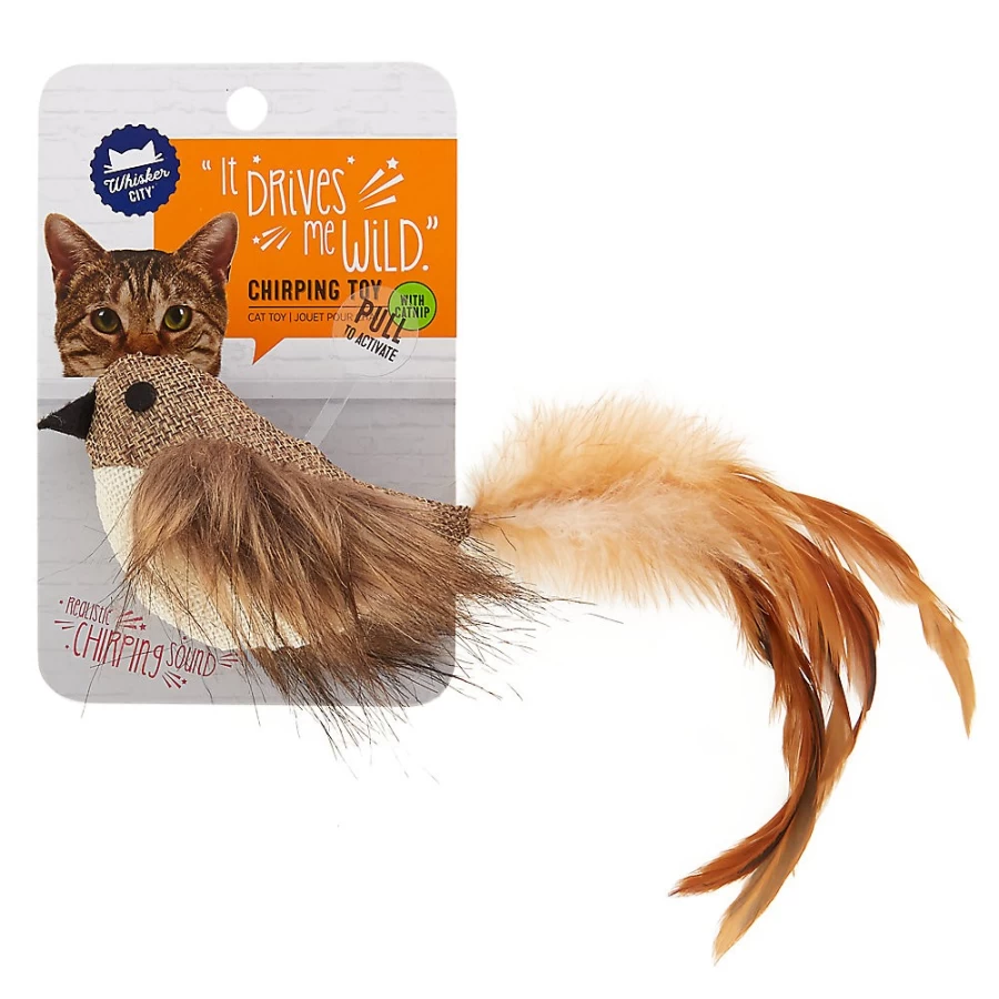 PetSmart Whisker City Electronic Chirping Bird Cat Toy for Interactive Play
