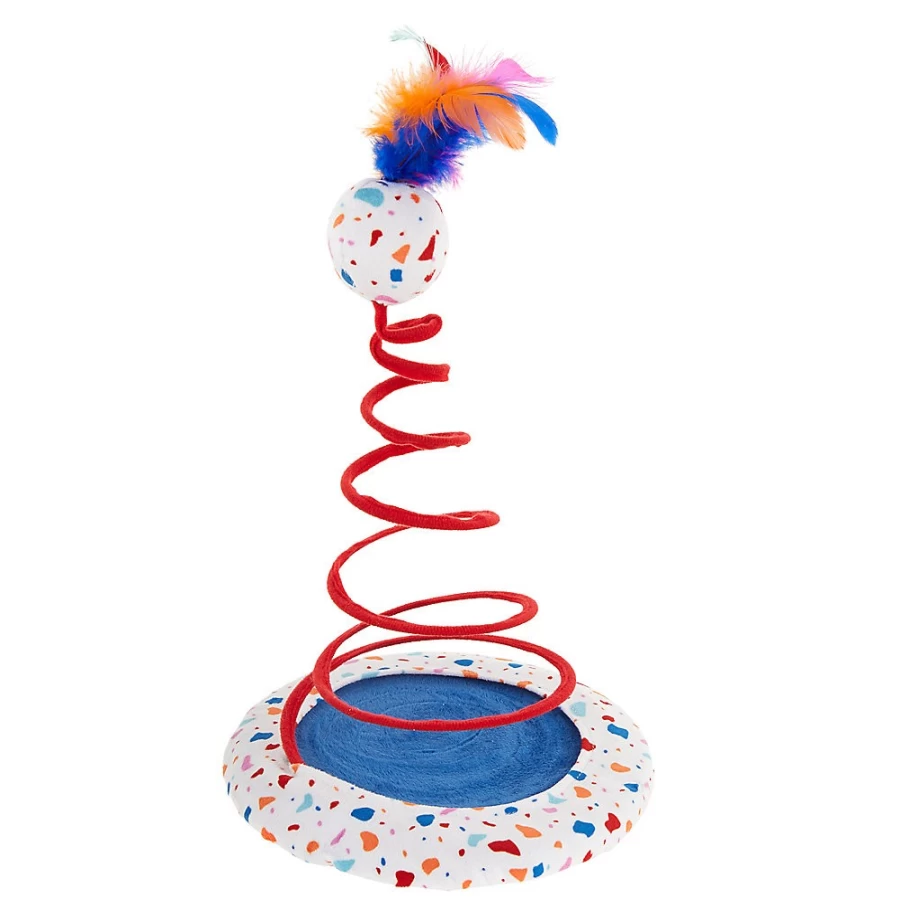 PetSmart Whisker City Interactive Chirping Cat Toy with Catnip - Spring Swatter Play for Cats