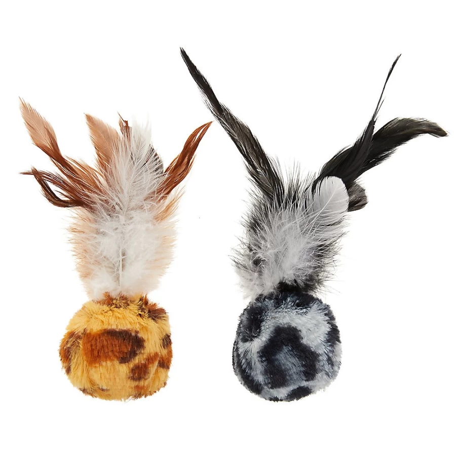 PetSmart Whisker City 2-Pack Safari Feather Cat Toys for Interactive Play