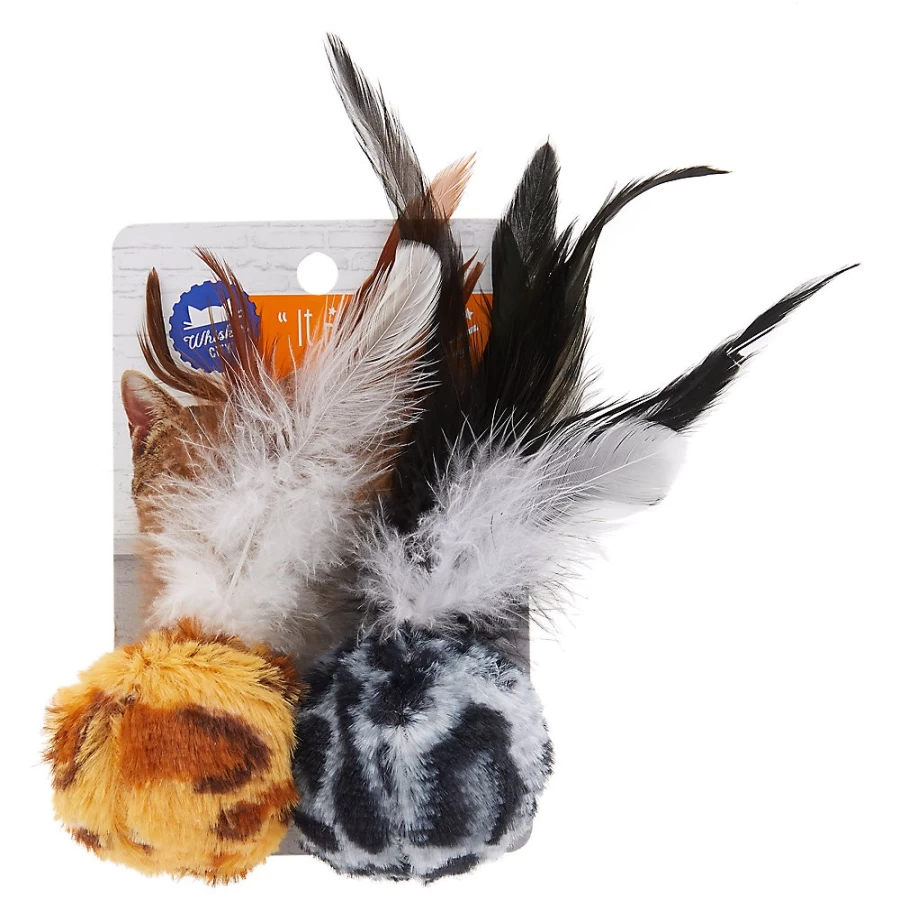 PetSmart Whisker City 2-Pack Safari Feather Cat Toys for Interactive Play