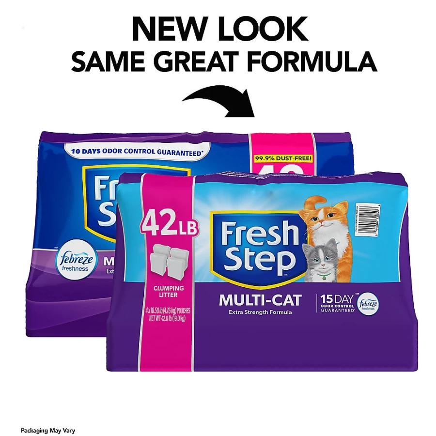 PetSmart Fresh Step Clumping Clay Cat Litter with Febreze Scent, Low Dust for Multi-Cat Households