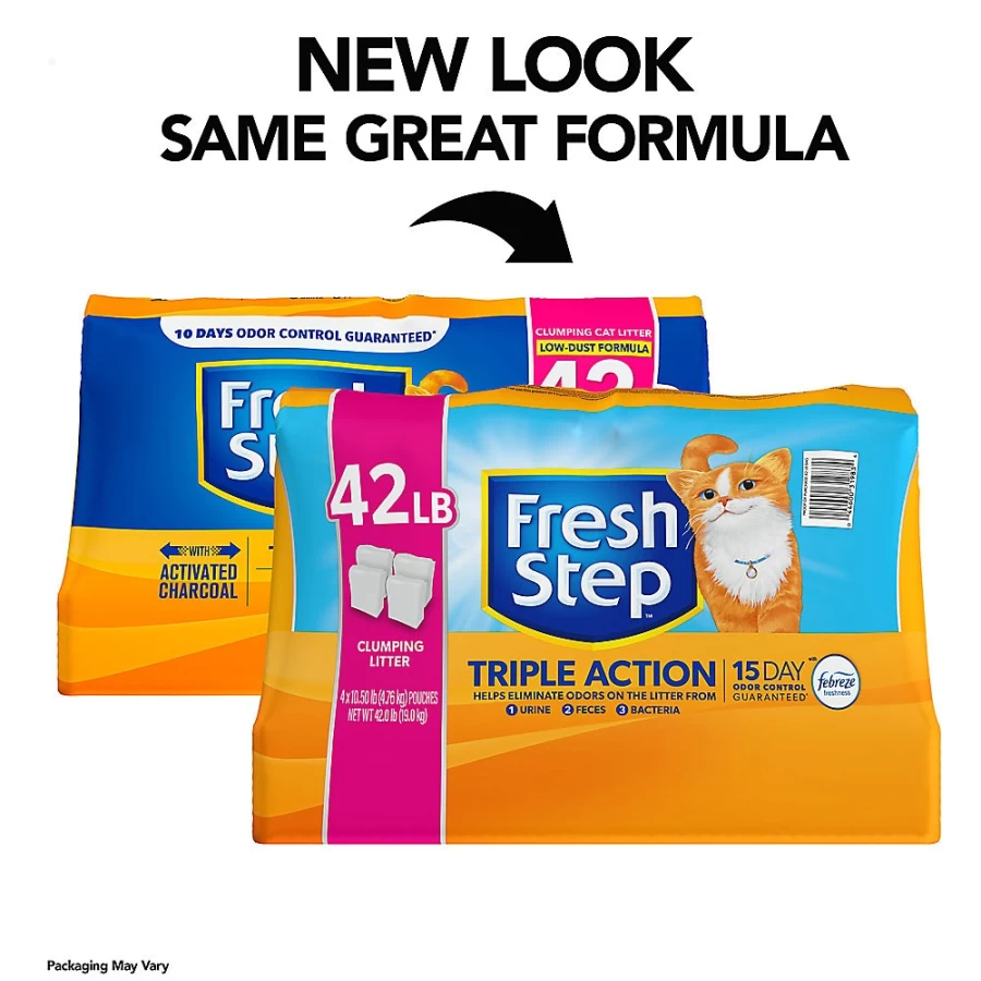 PetSmart Fresh Step Triple Action Clumping Clay Cat Litter - Low Dust, Odor Control, Long-Lasting Freshness