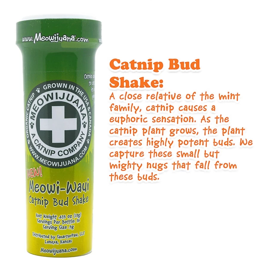 "PetSmart Meowijuana Meowi-Waui Catnip Bud Shake for Cats – Natural Catnip Treat"