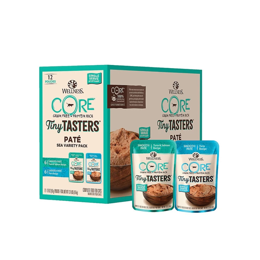 PetSmart Wellness CORE Grain-Free Wet Cat Food Variety Pack - Natural Seafood Flavors for Cats