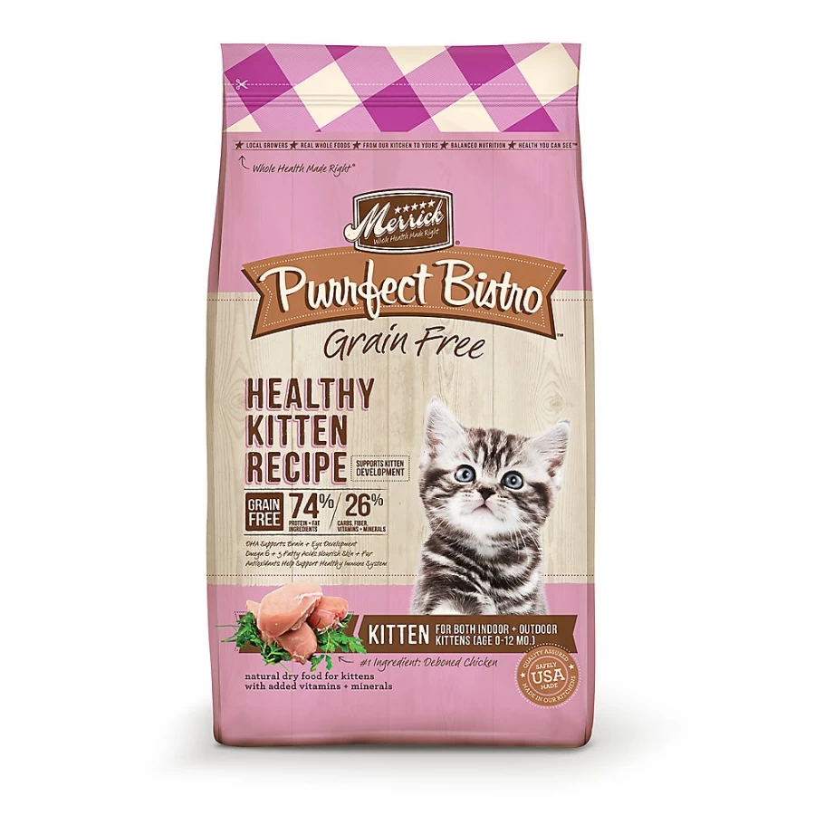 Merrick Grain Free Chicken Recipe Dry Kitten Food - Natural Ingredients, No Artificial Flavors | PetSmart