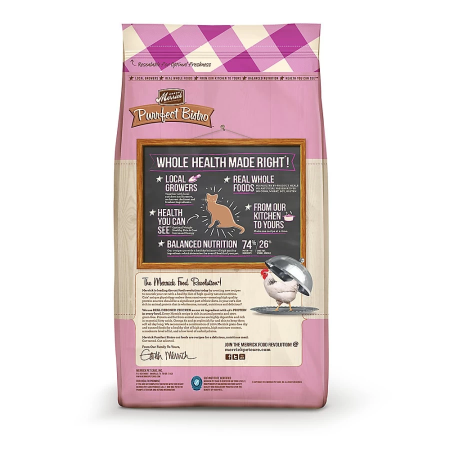 PetSmart Merrick Grain-Free Kitten Dry Cat Food with Real Chicken, No Artificial Flavors - Purrfect Bistro Recipe