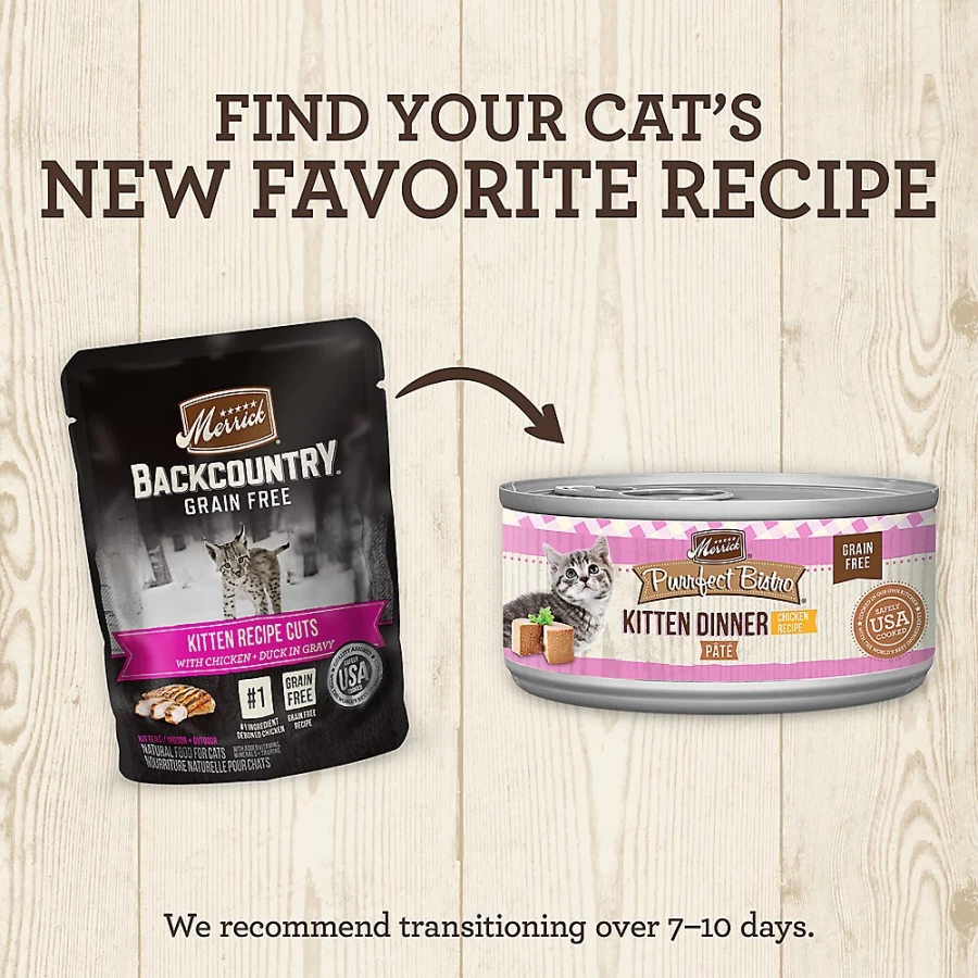 Merrick Grain Free Kitten Wet Cat Food 3oz - Natural Chicken Recipe, Gluten & Corn Free - PetSmart
