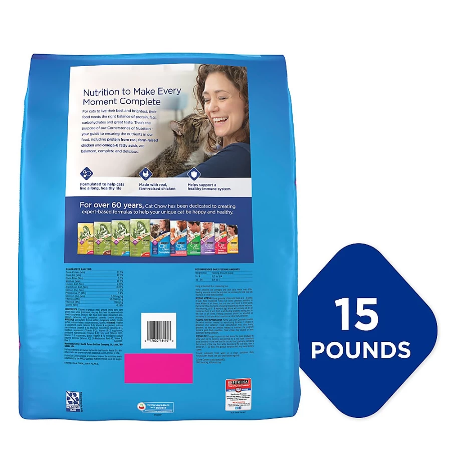 Purina Cat Chow Complete Dry Cat Food - Chicken & Real Meat Formula for All Life Stages | PetSmart