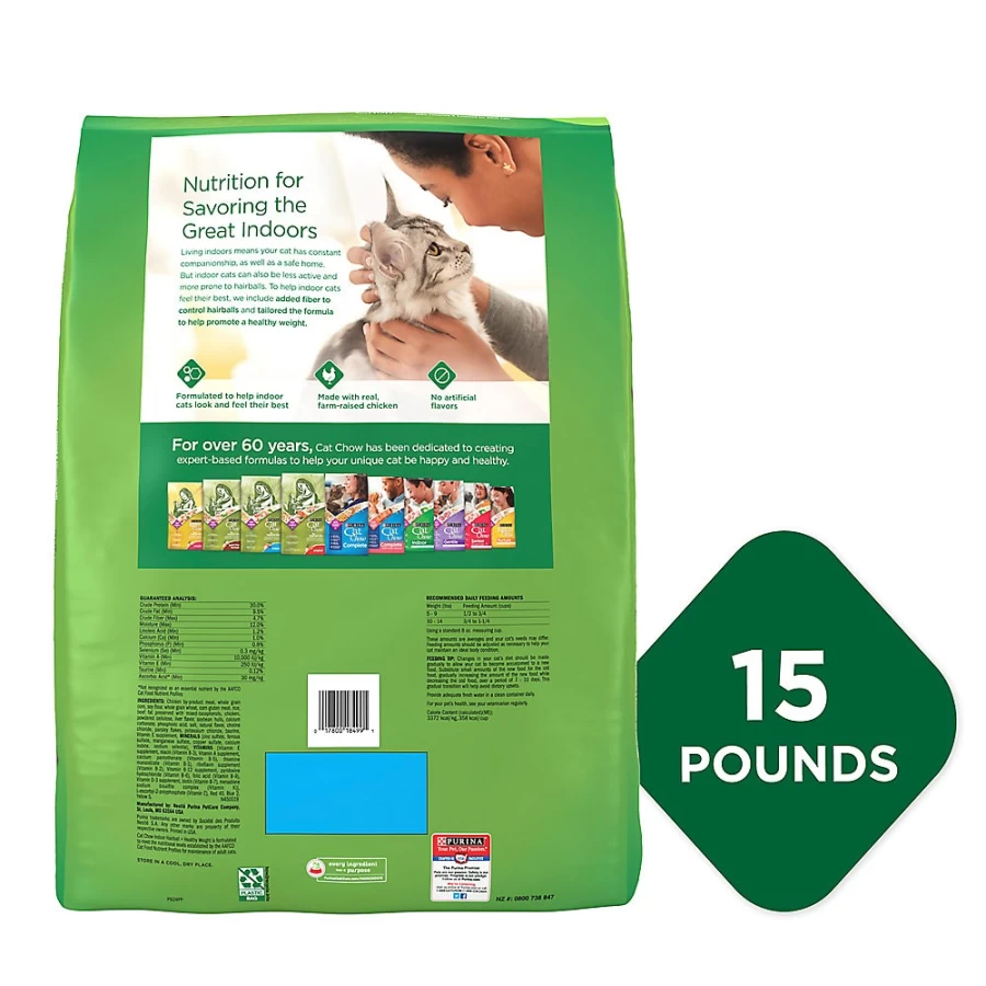 Purina Cat Chow Indoor Adult Dry Cat Food with Real Chicken - Natural Recipe by PetSmart