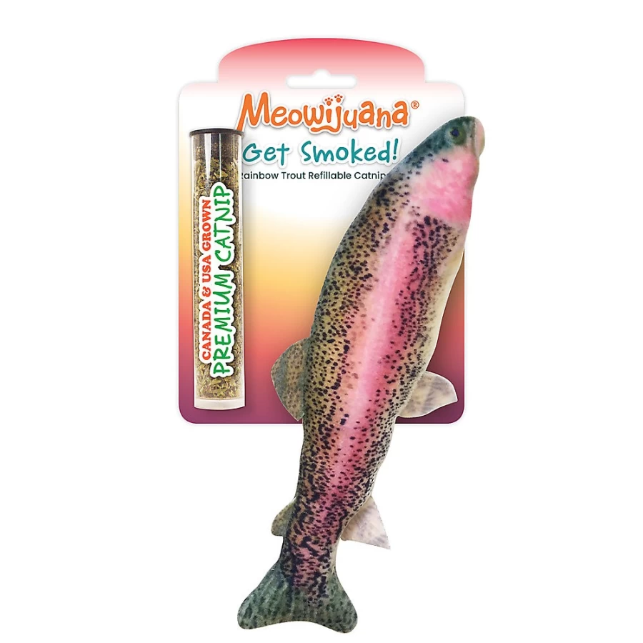 "PetSmart Meowijuana Refillable Catnip Cat Toy - Get Smoked Rainbow Trout for Cats"