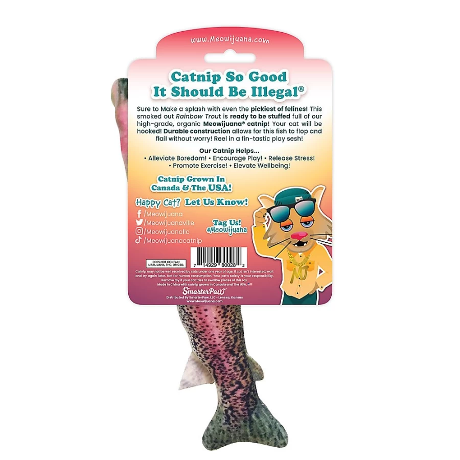 "PetSmart Meowijuana Refillable Catnip Cat Toy - Get Smoked Rainbow Trout for Cats"