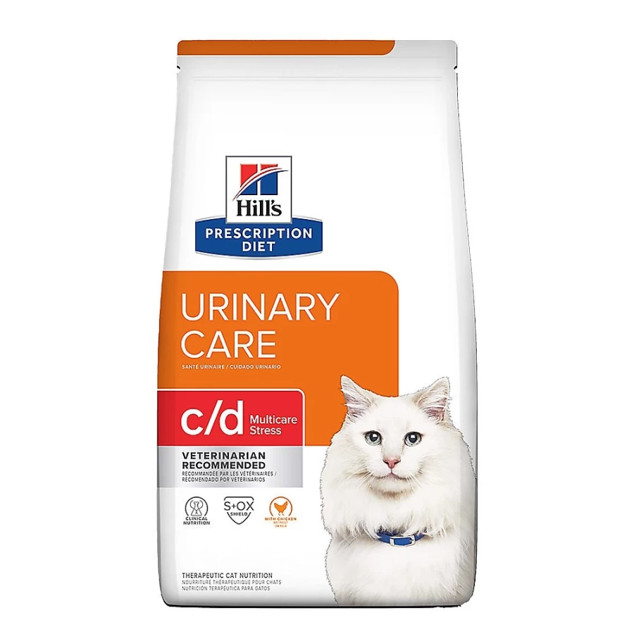 Hill's Prescription Diet Urinary Care c/d Multicare Stress Dry Cat Food - Chicken, Veterinary Recommended for Urinary Health - Available at PetSmart