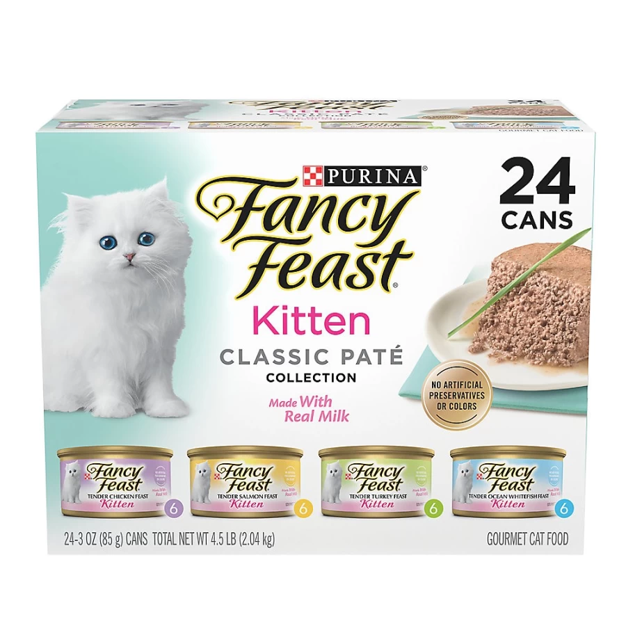 PetSmart Fancy Feast Grain-Free Kitten Wet Food, High-Protein Recipe, 5.53 lb. Pack