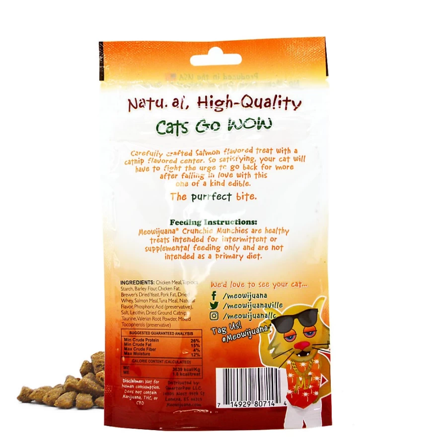 "PetSmart Meowijuana Crunchie Munchie Natural Cat Treats for Cats – Irresistible Crunchy Snacks"
