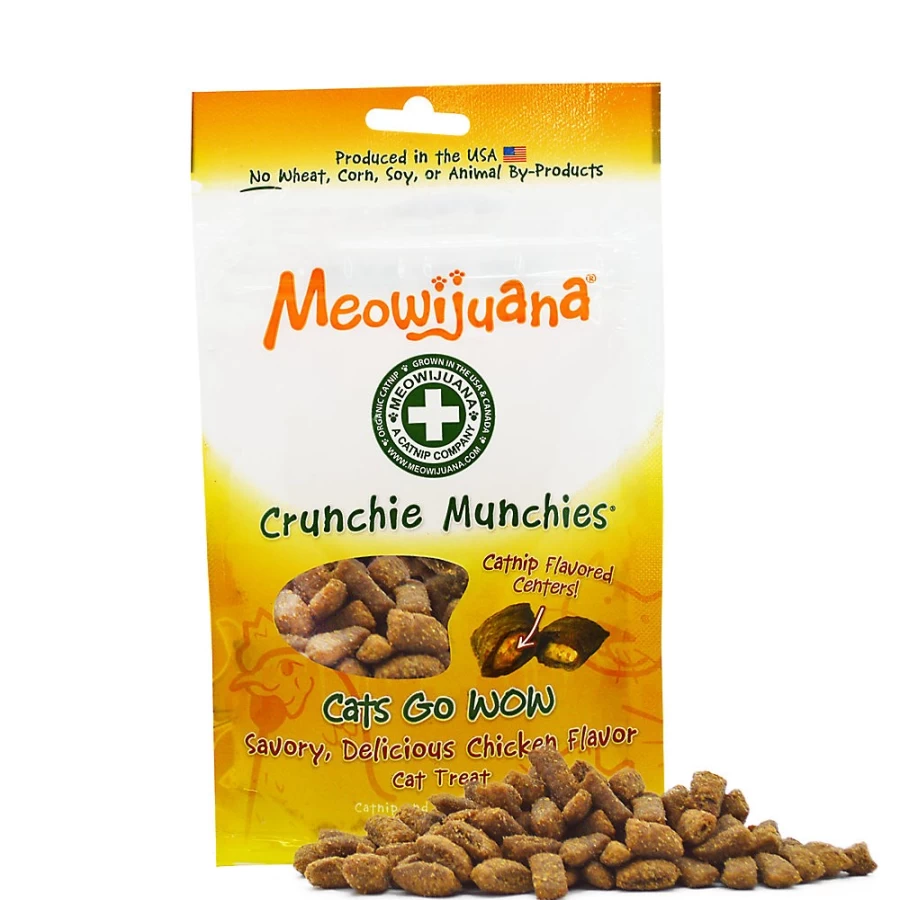 "PetSmart Meowijuana Crunchie Munchie Cat Treats - Irresistible Crunchy Snacks for Cats"