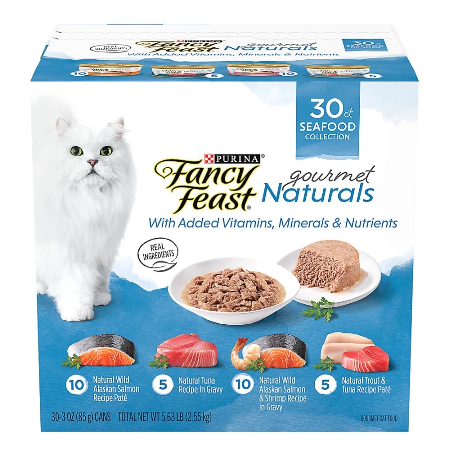 PetSmart Fancy Feast Gourmet Naturals Natural Wet Cat Food for Adult Cats - 6.66 lb. Case