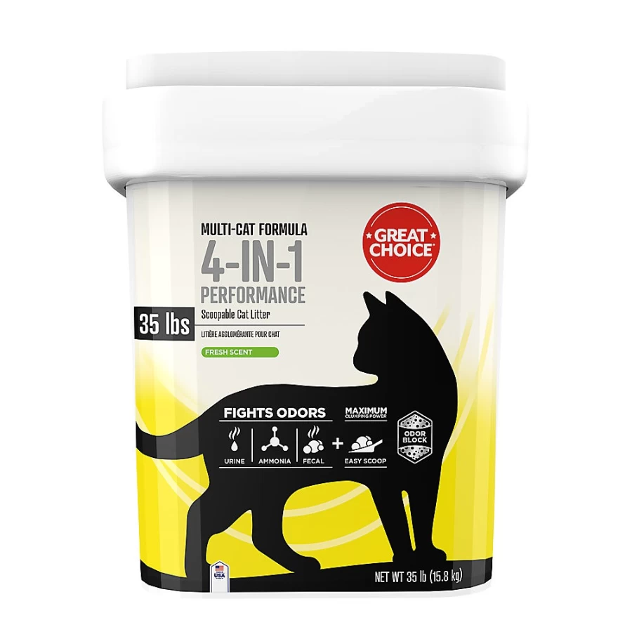 PetSmart 4-in-1 Clumping Clay Cat Litter for Multiple Cats - Scented, Long-Lasting Odor Control