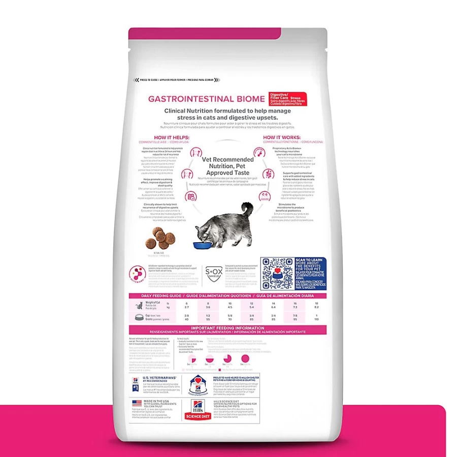PetSmart Hill's Prescription Diet Gastrointestinal Biome Cat Food - High Fiber Digestive Care Chicken Flavor